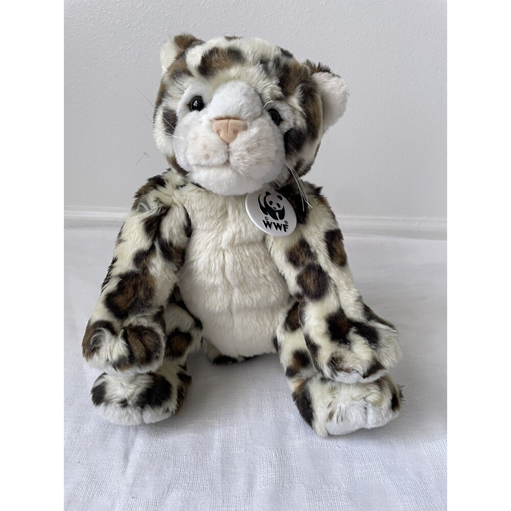 VTG Build A Bear WWF Clouded Snow Leopard Soft Plush Stuffed Animal Sound Works